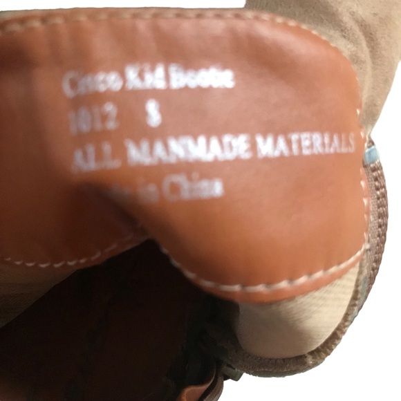 EUC by Cisco Kids tan Boots By Seven. Low-cut bootie that zips on the side. - Picture 7 of 7